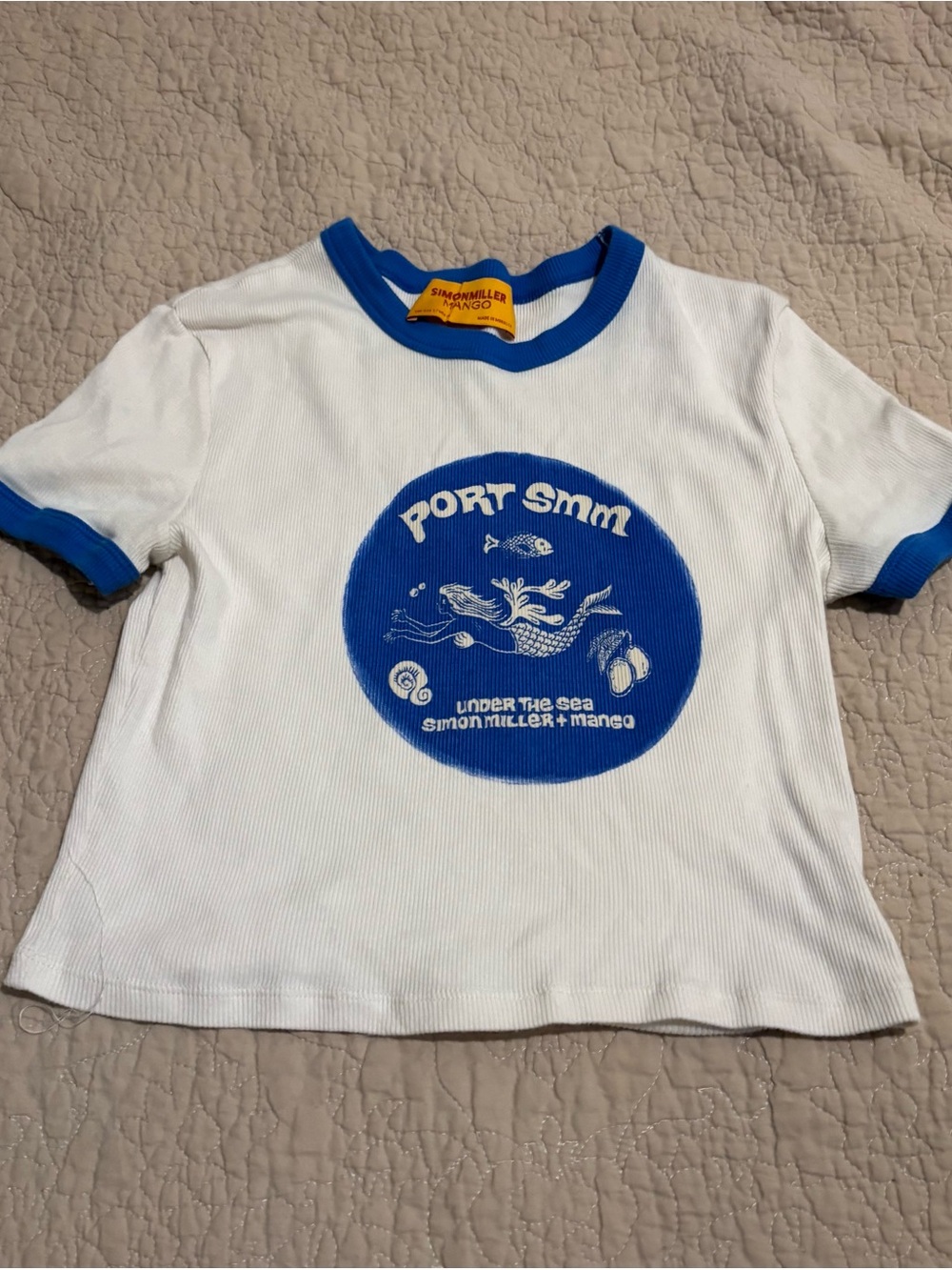 Printed cropped T shirt - Picture 3 of 5